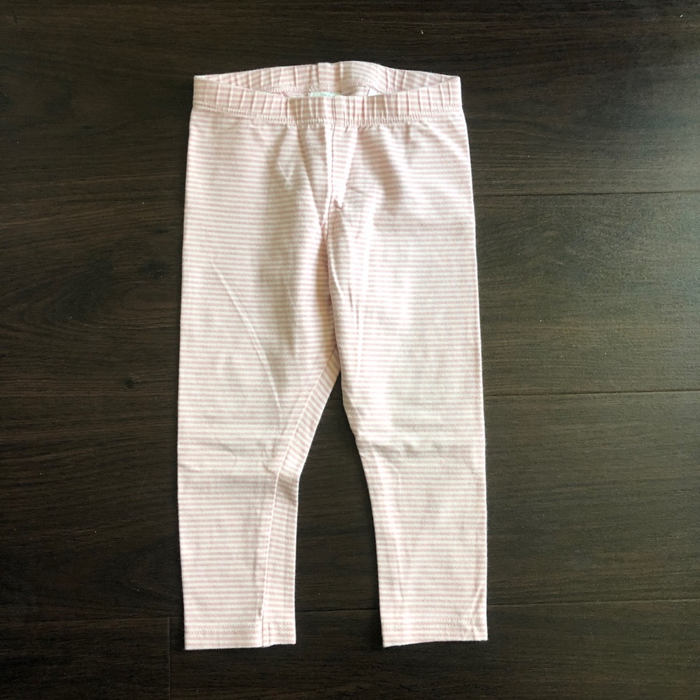 H&M Pink Stripe Organic Cotton Leggings